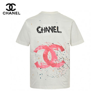 T-shirt Chanel Pink Splash Logo