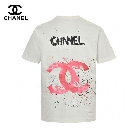 T-shirt Chanel Pink Splash Logo