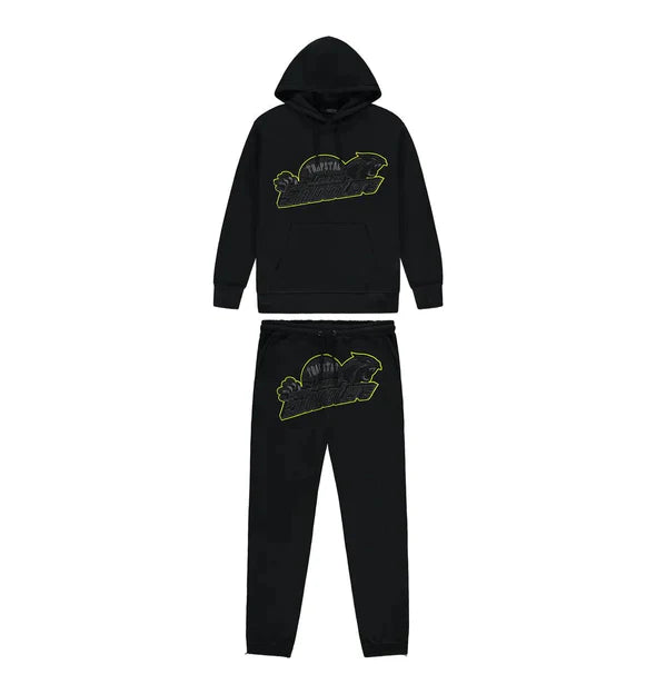Trapstar Shooters Hooded Tracksuit - Black Lime