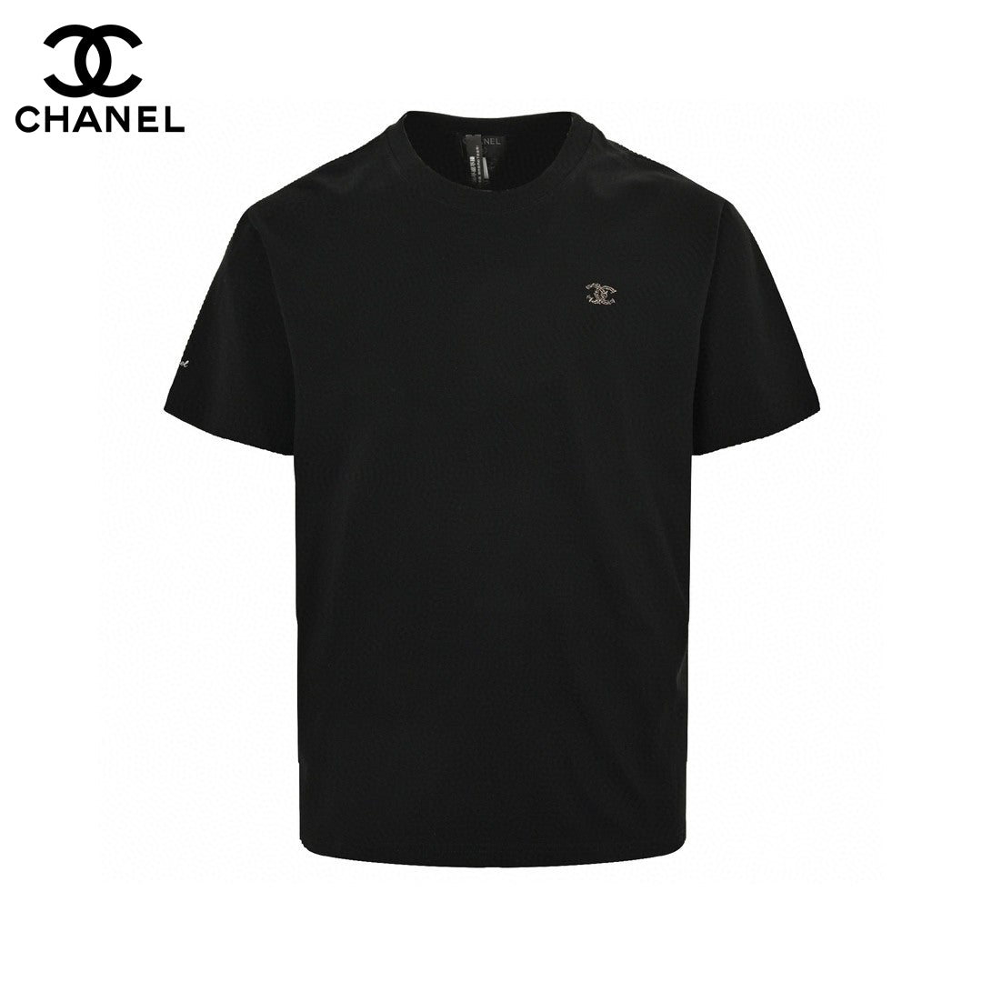 T-shirt Chanel à logo classique noir