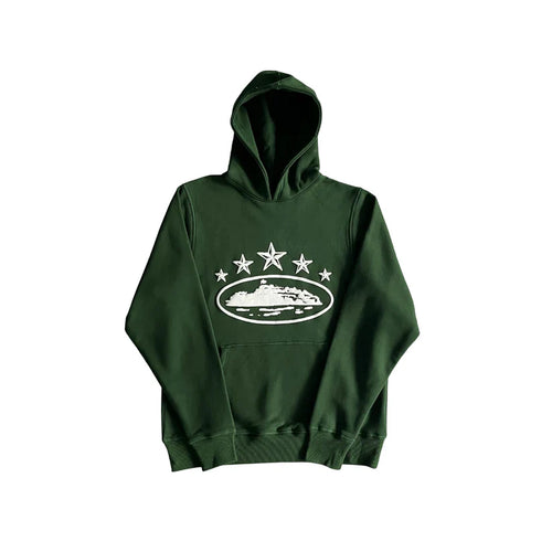 Corteiz 5 Starz Alcatraz Hoodie - (GREEN)