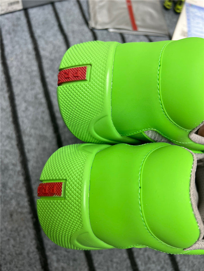 PRADA AMERICA'S CUP CAOUTCHOUC SOUPLE VERT POMME ARGENT