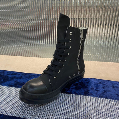 Bottes montantes en nylon Rick Owens - Noires