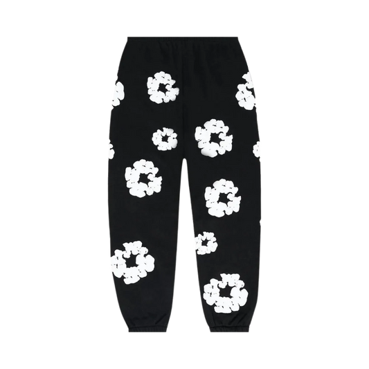 DENIM TEARS THE COTTON WREATH SWEATPANTS BLACK