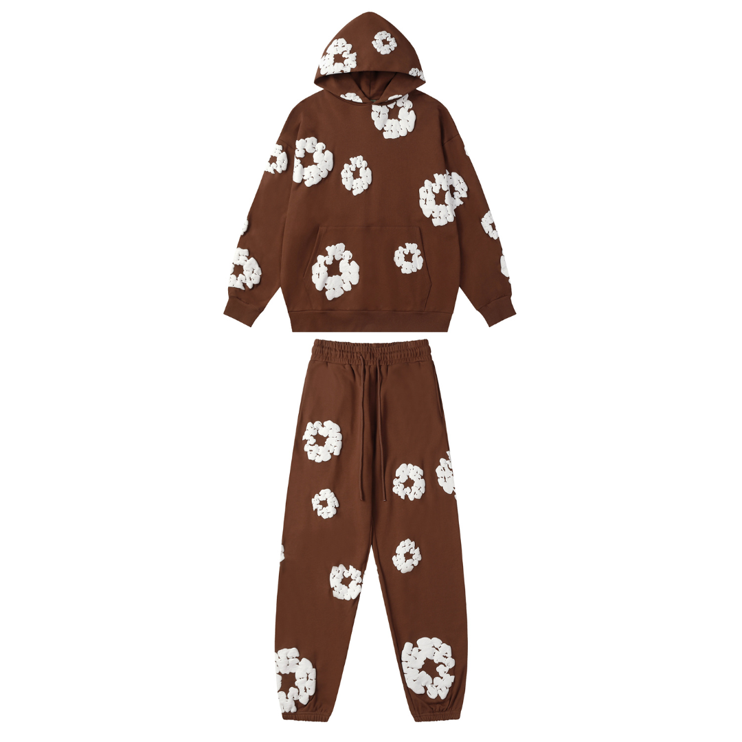 Survêtement en denim marron