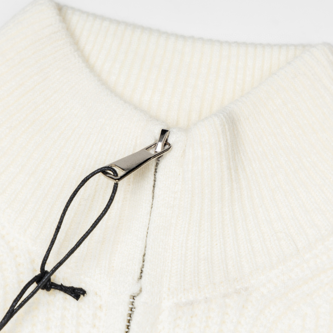 Stone Full Zip Sweater