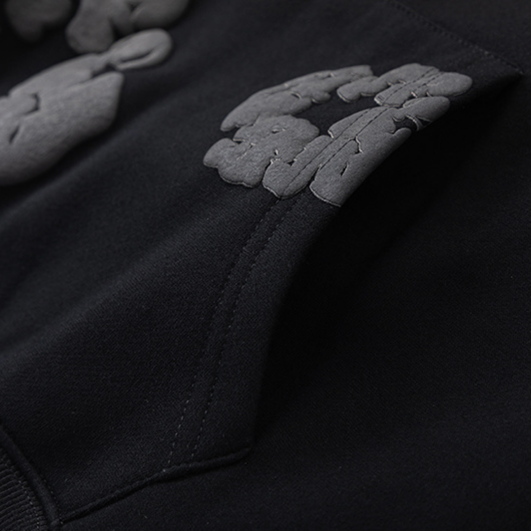 Denim Trs Full Black Tracksuit