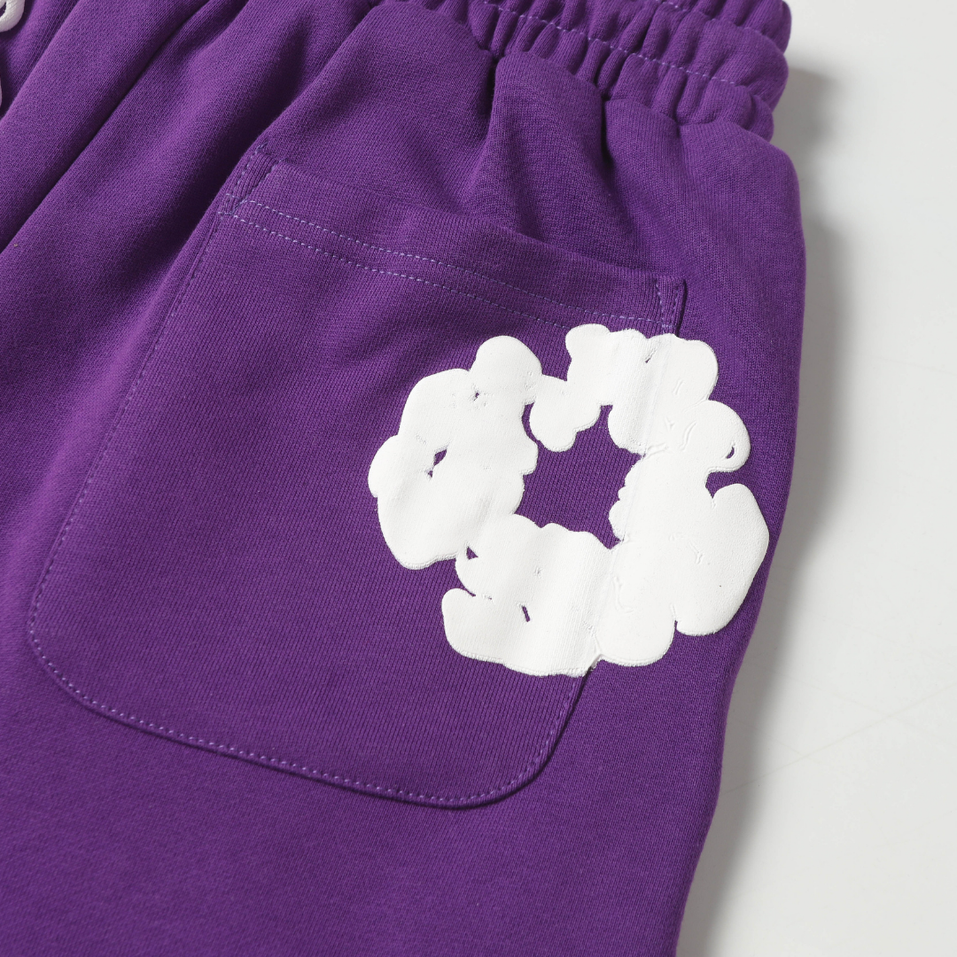 Denim Trs Purple Short set