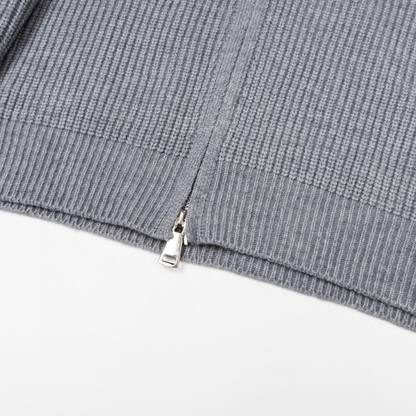 Stone Full Zip Sweater