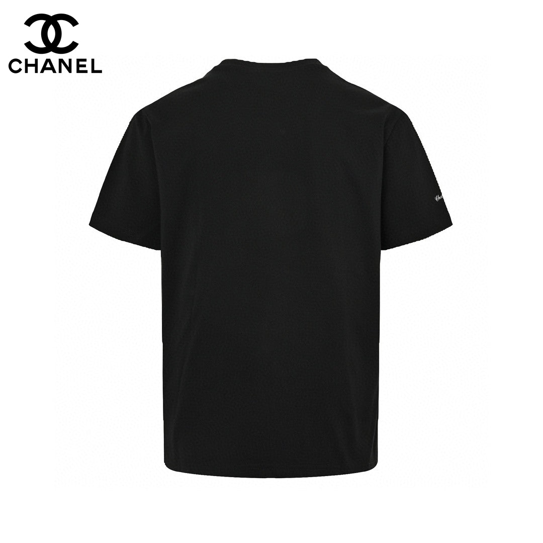 T-shirt Chanel à logo classique noir