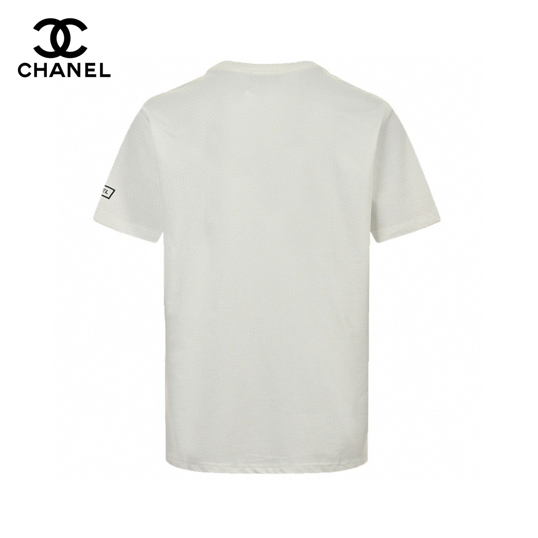 T-shirt Chanel à logo minimaliste (blanc)