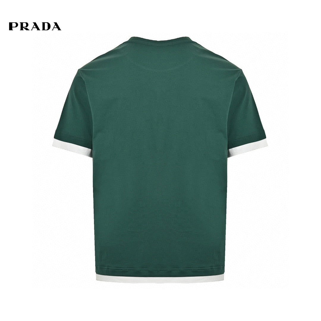 T-shirt Prada vert double couche