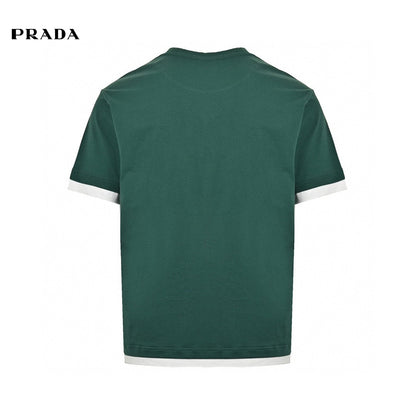 T-shirt Prada vert double couche