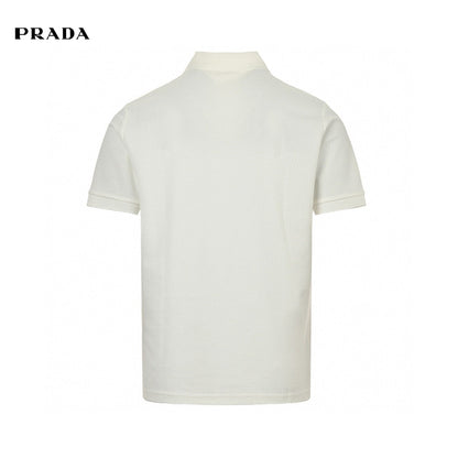 Polo blanc classique Prada