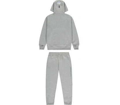 Survêtement à capuche Trapstar Chenille Decoded 2.0 - Gris / Bleu glacier
