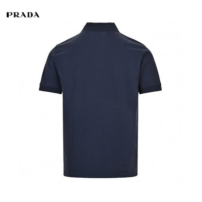 Polo classique Prada bleu marine