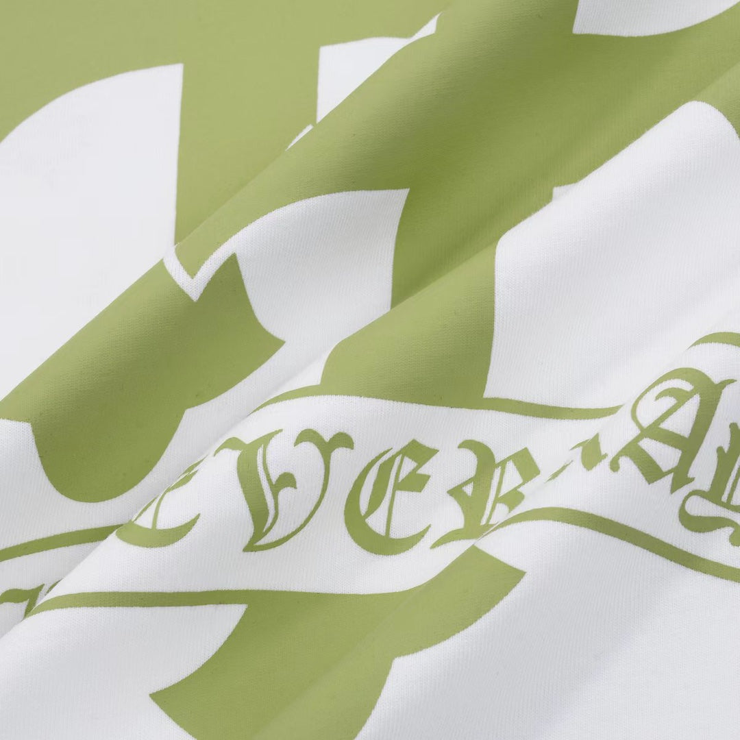 T-shirt blanc à logo Croix d'or Chrome Hearts