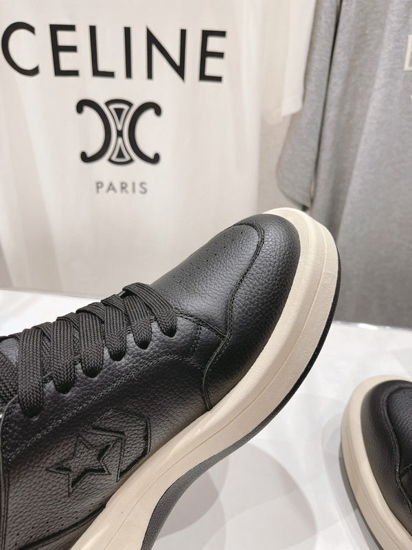 Baskets montantes Rick Owens noires et blanches