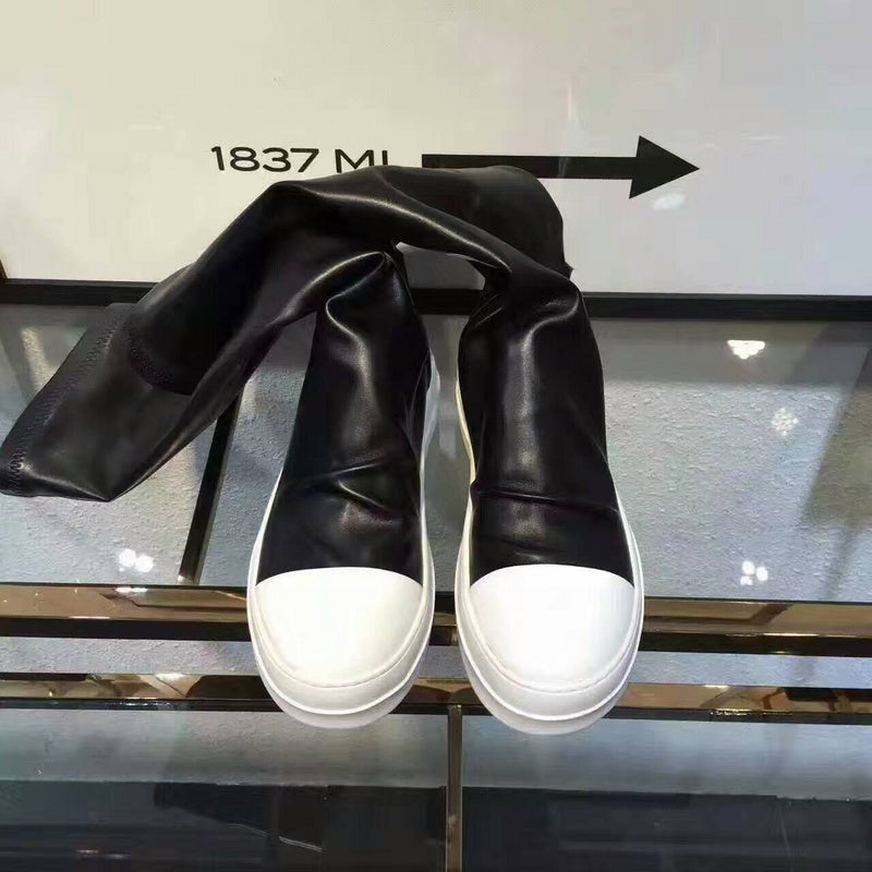 Baskets en cuir montantes