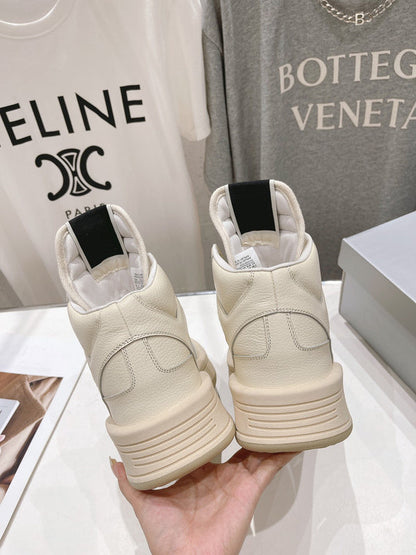 Baskets montantes crème Rick Owens