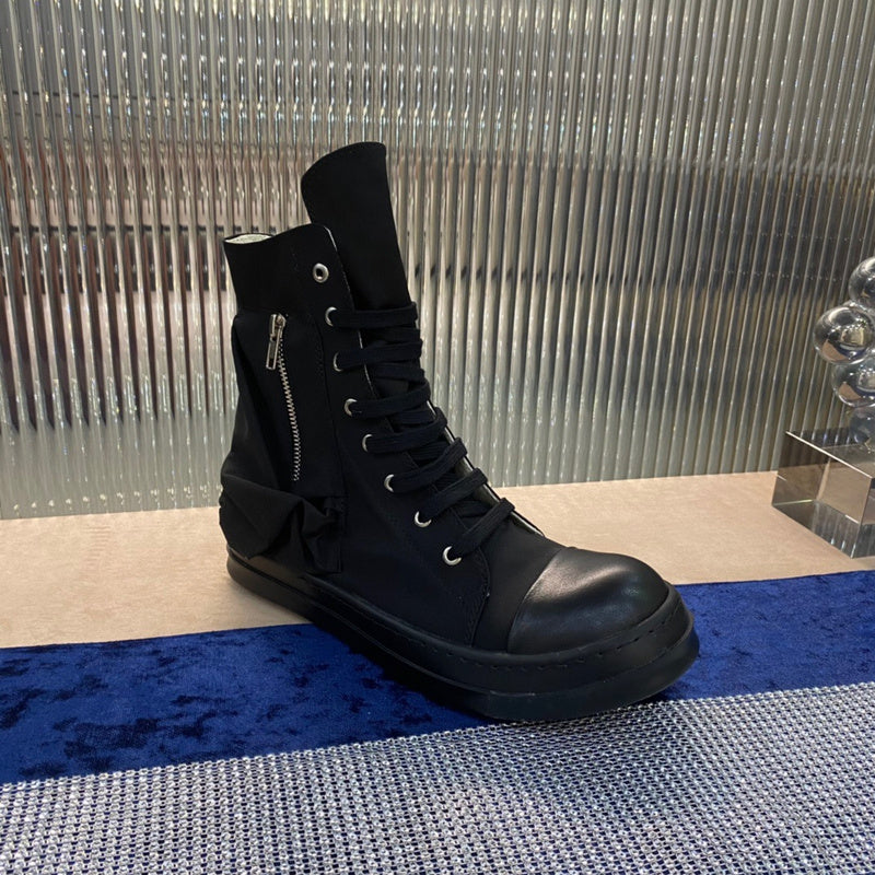 Bottes montantes en nylon Rick Owens - Noires
