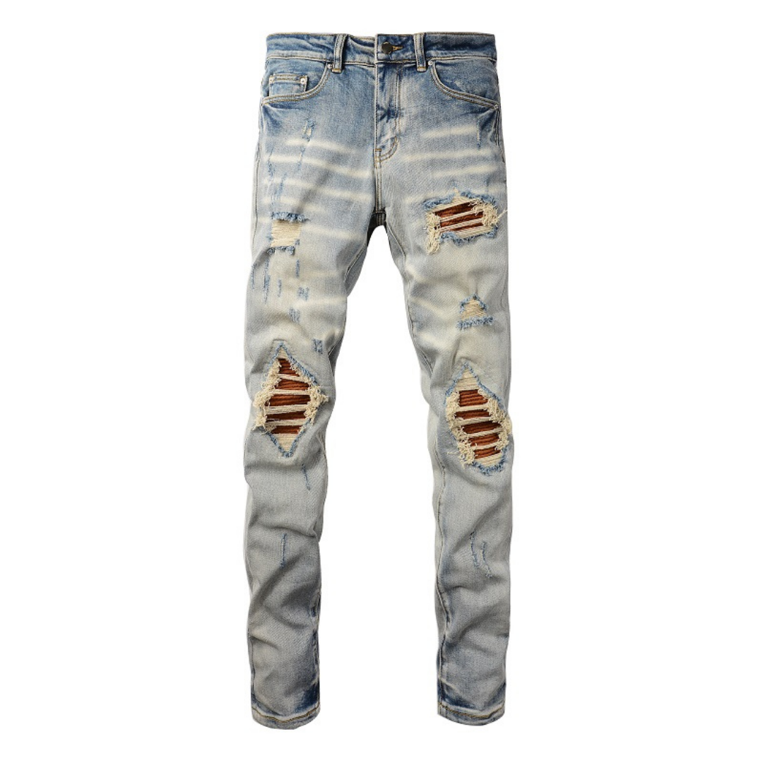Amr Patch Distressed Jeans
