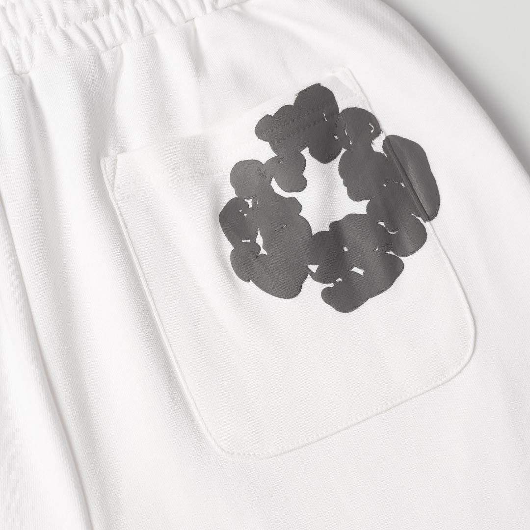 Denim Trs White Grey Short set