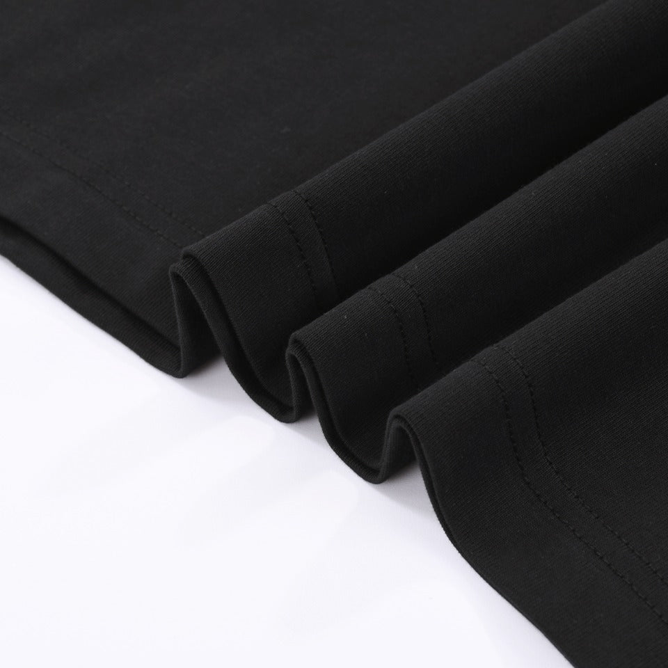 T-shirt noir à col avec logo Chrome Hearts