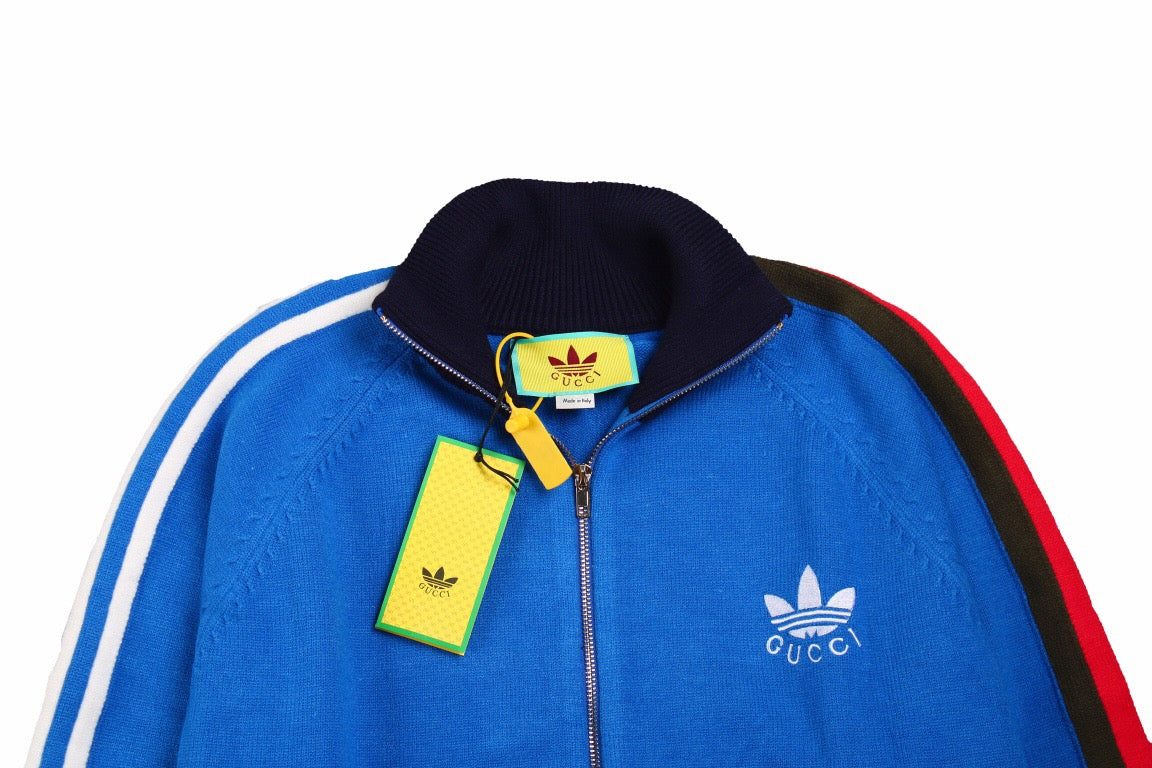 Veste de survêtement bleue Gucci x Adidas