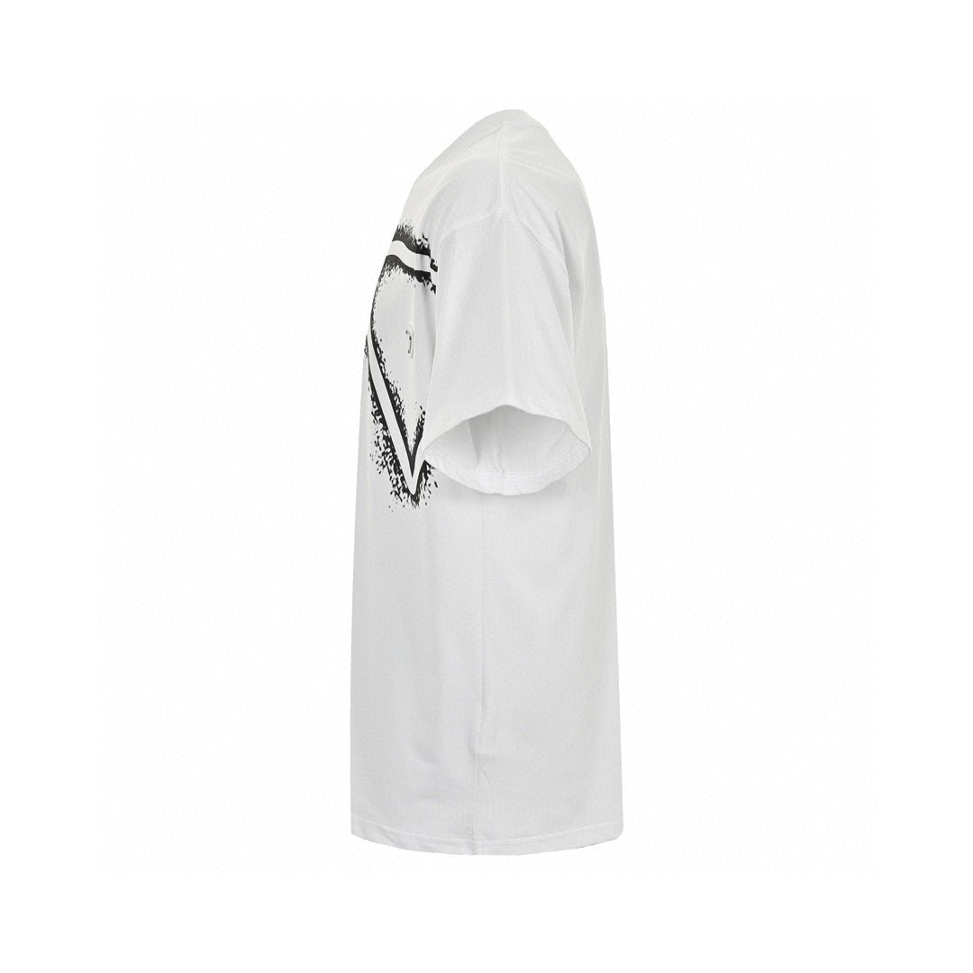 T-shirt Prada Triangle Spray Paint Logo (Blanc)