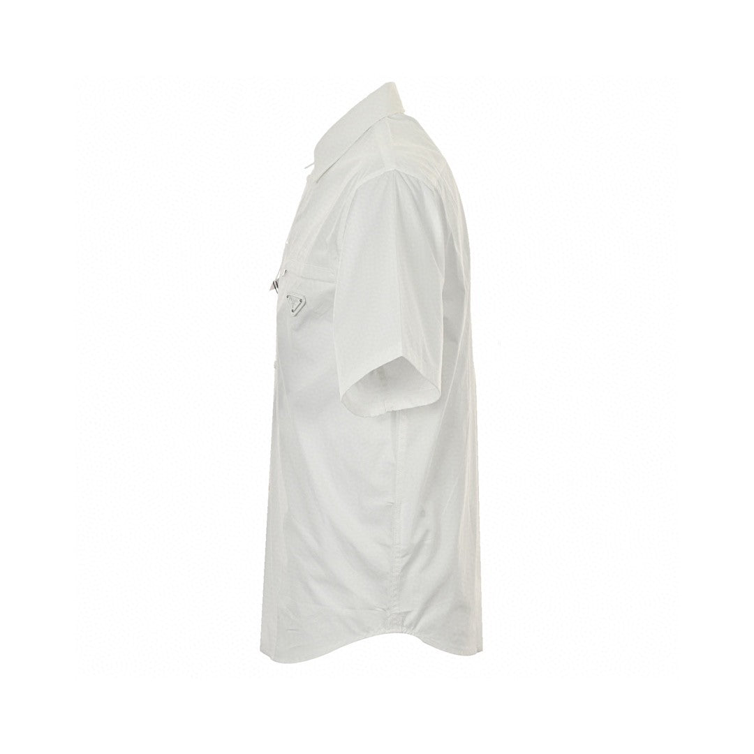 Chemise Prada à manches courtes boutonnée (blanche)