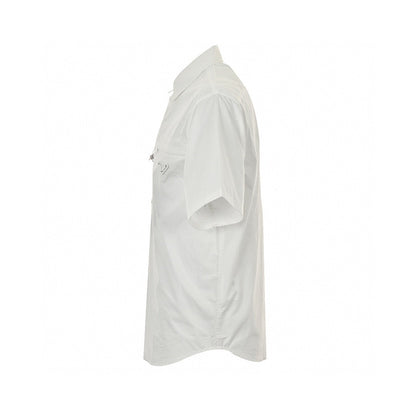 Chemise Prada à manches courtes boutonnée (blanche)