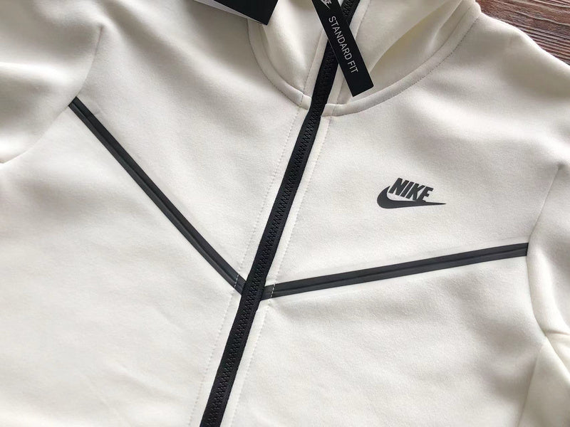 Sweat à capuche Nike Tech Fleece blanc