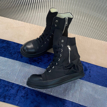Bottes montantes en nylon Rick Owens - Noires