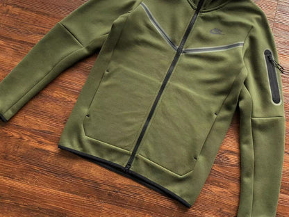 Sweat à capuche Nike Tech Fleece vert olive
