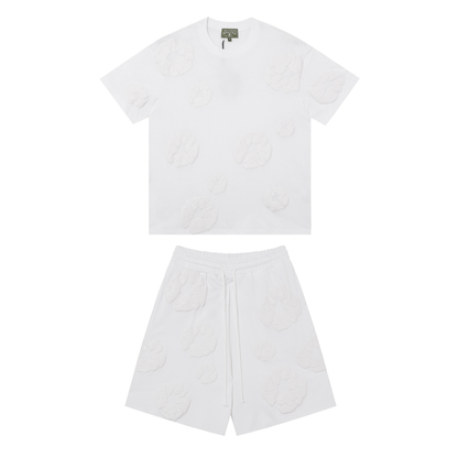 Denim Trs Triple White Short set