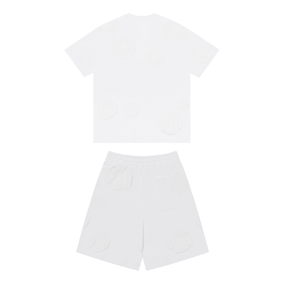 Denim Trs Triple White Short set