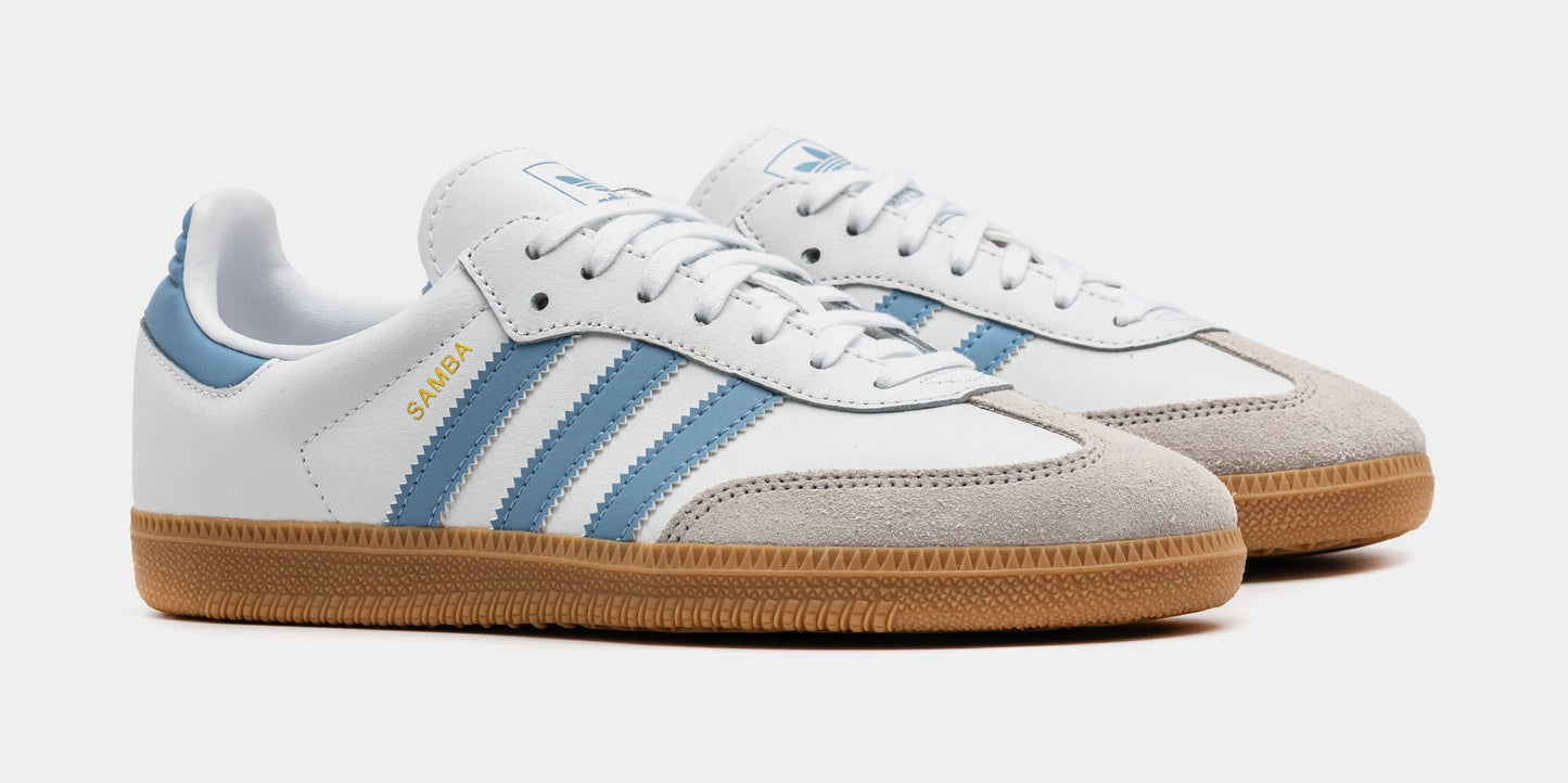 Samba OG Grade School Lifestyle Shoes (Cloud White/Bright Royal)