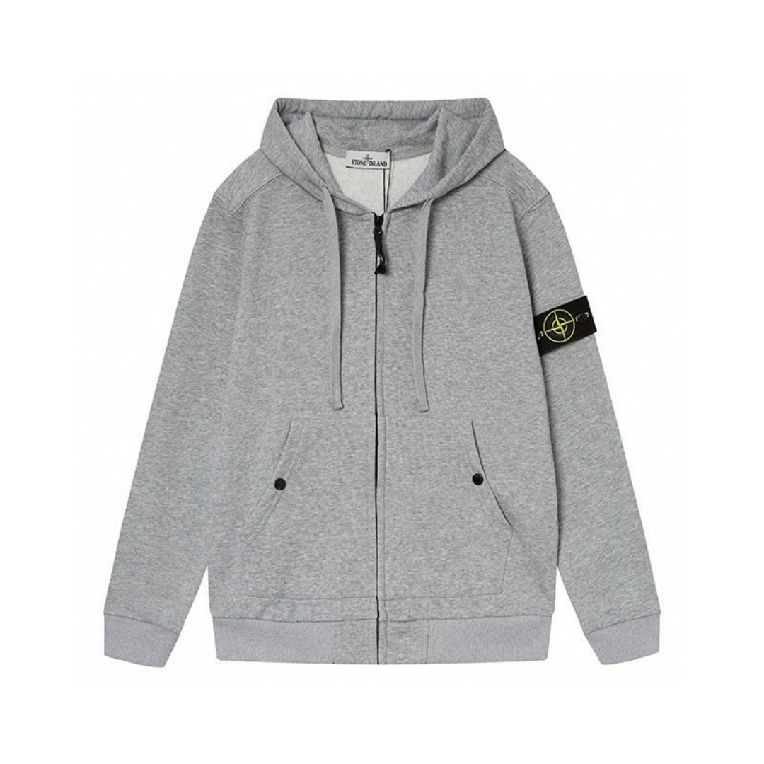 Stone Monogram 3.0 Zip Hoodie
