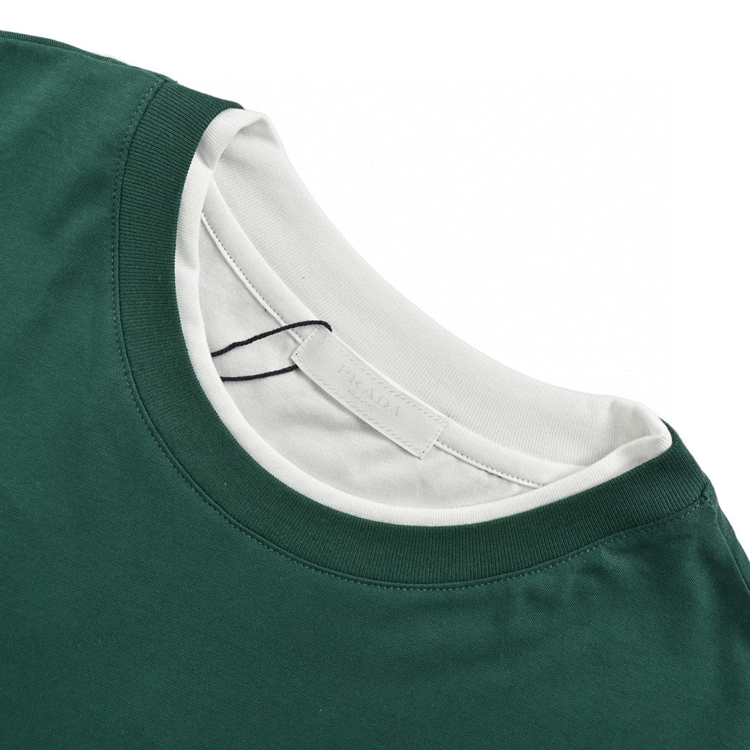 T-shirt Prada vert double couche