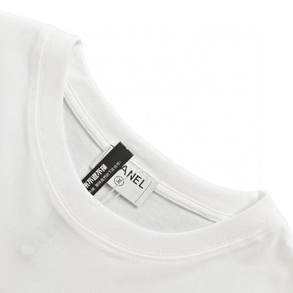 T-shirt Chanel Classic Logo blanc