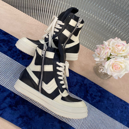 Baskets Rick Owens Geobasket - Noir et blanc