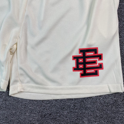 Short basique Eric Emanuel EE crème/noir/rouge