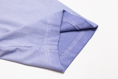 T-shirt à écusson croisé en forme de cœur chromé, bleu clair délavé