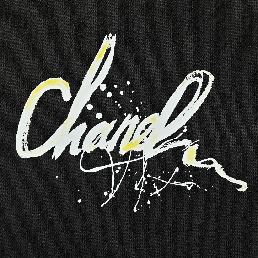 T-shirt noir à logo Chanel