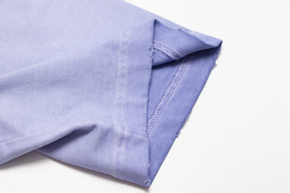 T-shirt bleu clair délavé avec logo fer à cheval Chrome Hearts