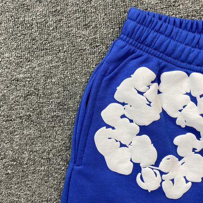 Short en coton déchiré bleu foncé