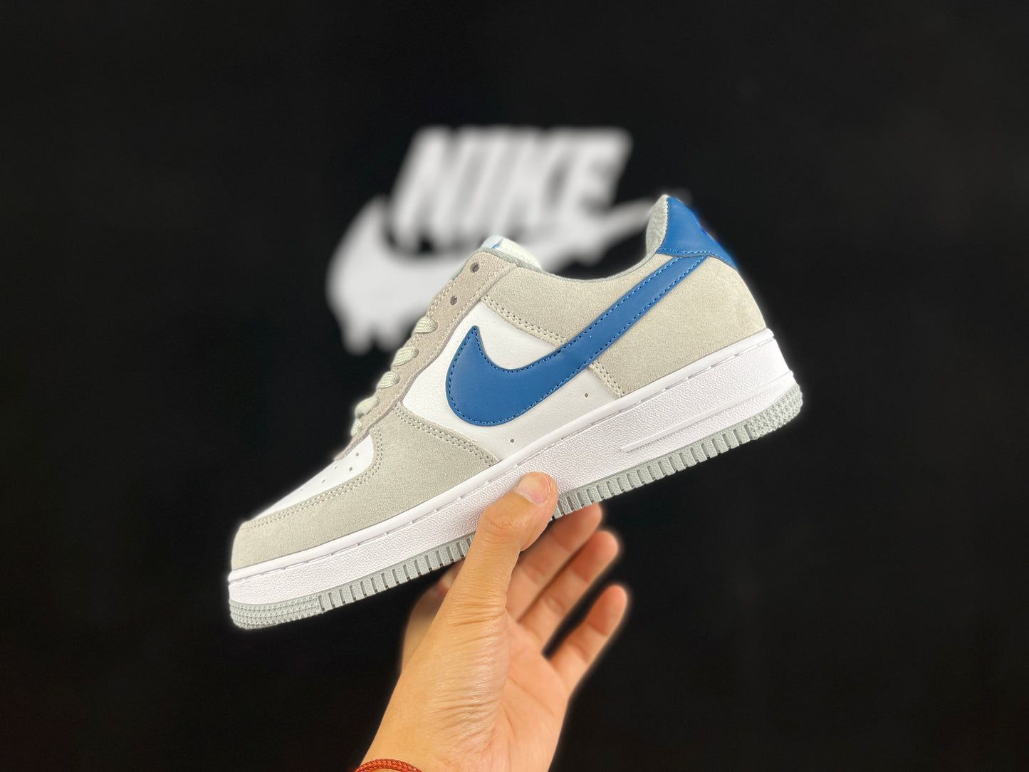 NIKE AIR FORCE 1 Basse « Gris/Bleu »