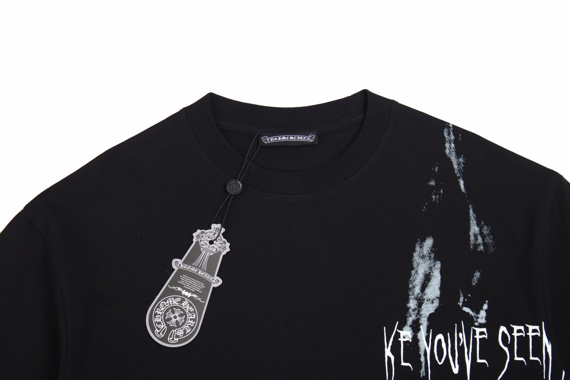 T-shirt noir CHROME HEARTS x KIDS SEE GHOSTS