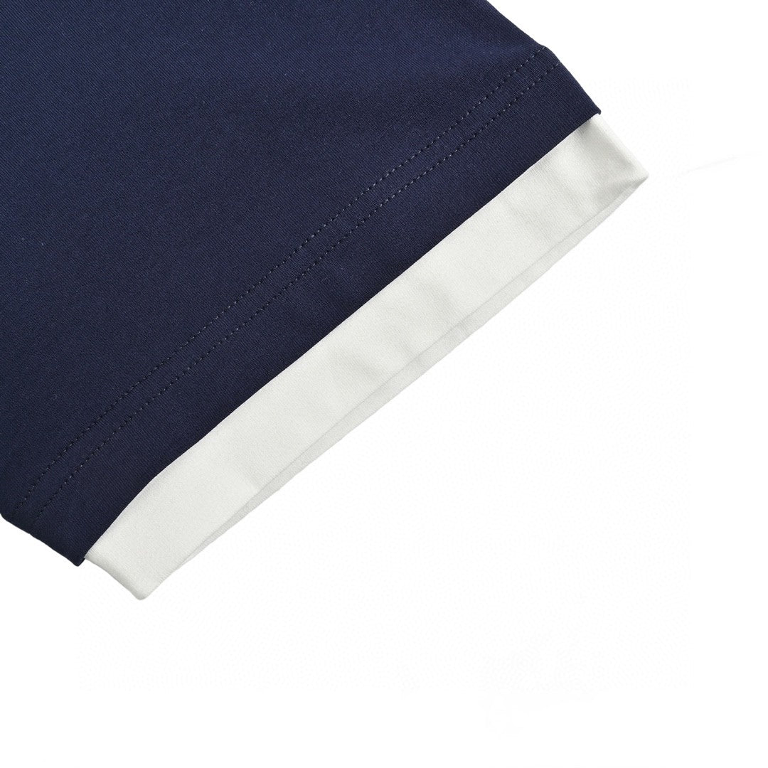 T-shirt Prada bleu marine double couche